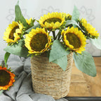 Girasoles artificiales de 15" para bodas y eventos