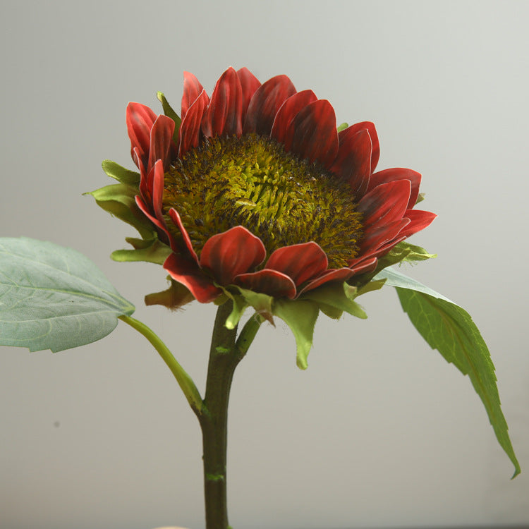 Girasoles artificiales de 15" para bodas y eventos - Rojo