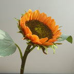 Girasoles artificiales de 15" para bodas y eventos - Naranja/amarillo