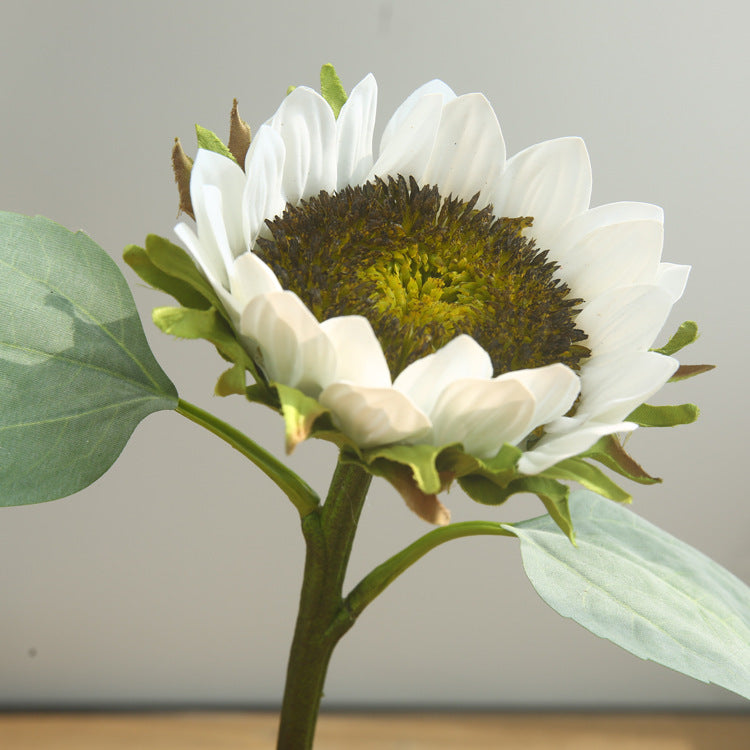 Girasoles artificiales de 15" para bodas y eventos - Blanco