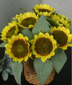 Girasoles artificiales de 15" para bodas y eventos