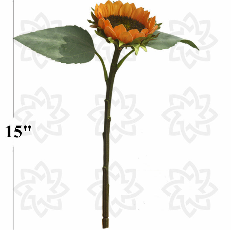 Girasoles artificiales de 15" para bodas y eventos