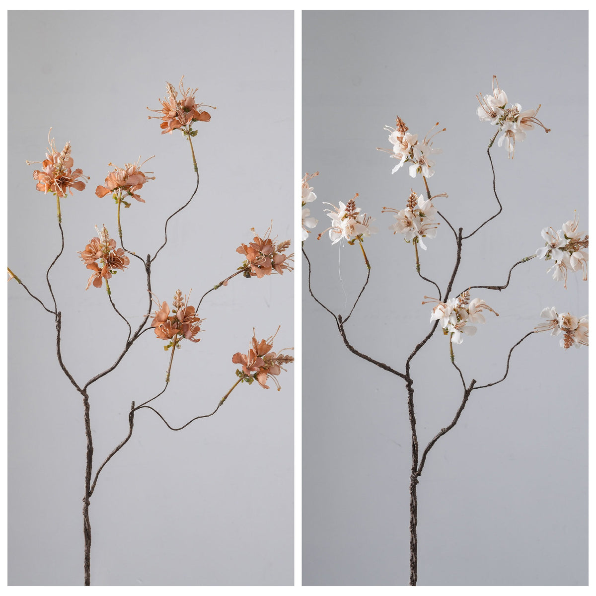 Planta Artificial Cleome (Flor Araña), Ramo con Varias Ramas, para Bodas, Hoteles y Decoración del Hogar