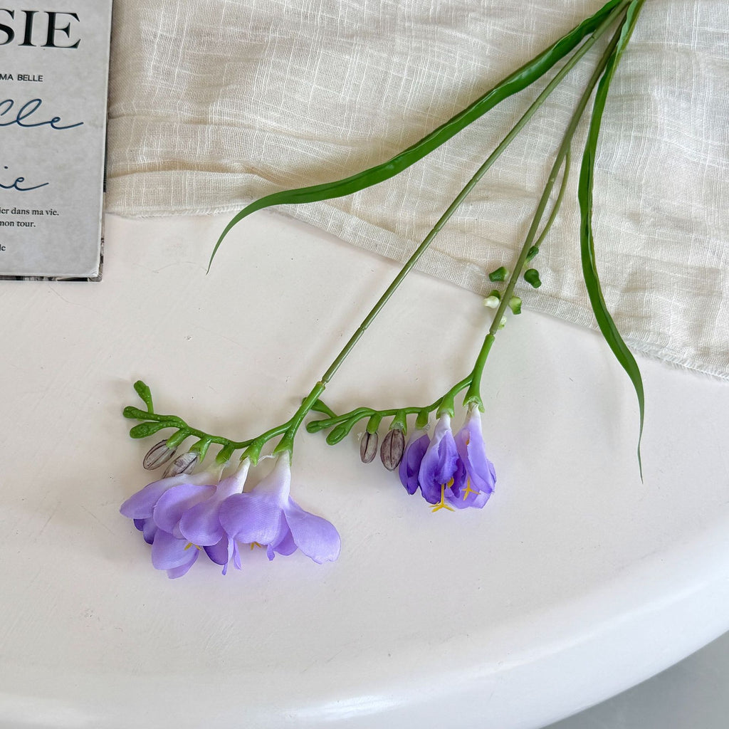 Arreglo floral de orquídea artificial, 6 flores, 60 cm, tejido de seda, decoración moderna para bodas, hogar y hoteles
