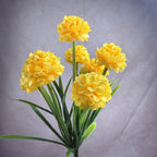 Ramo de 6 flores artificiales de crisantemo PU, 45 cm, estilo moderno, decoración interior para bodas, oficina, hogar, hotel