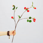 Rama artificial de fresa de espuma, 72 cm, 8 frutos, decoración para hogar y negocios
