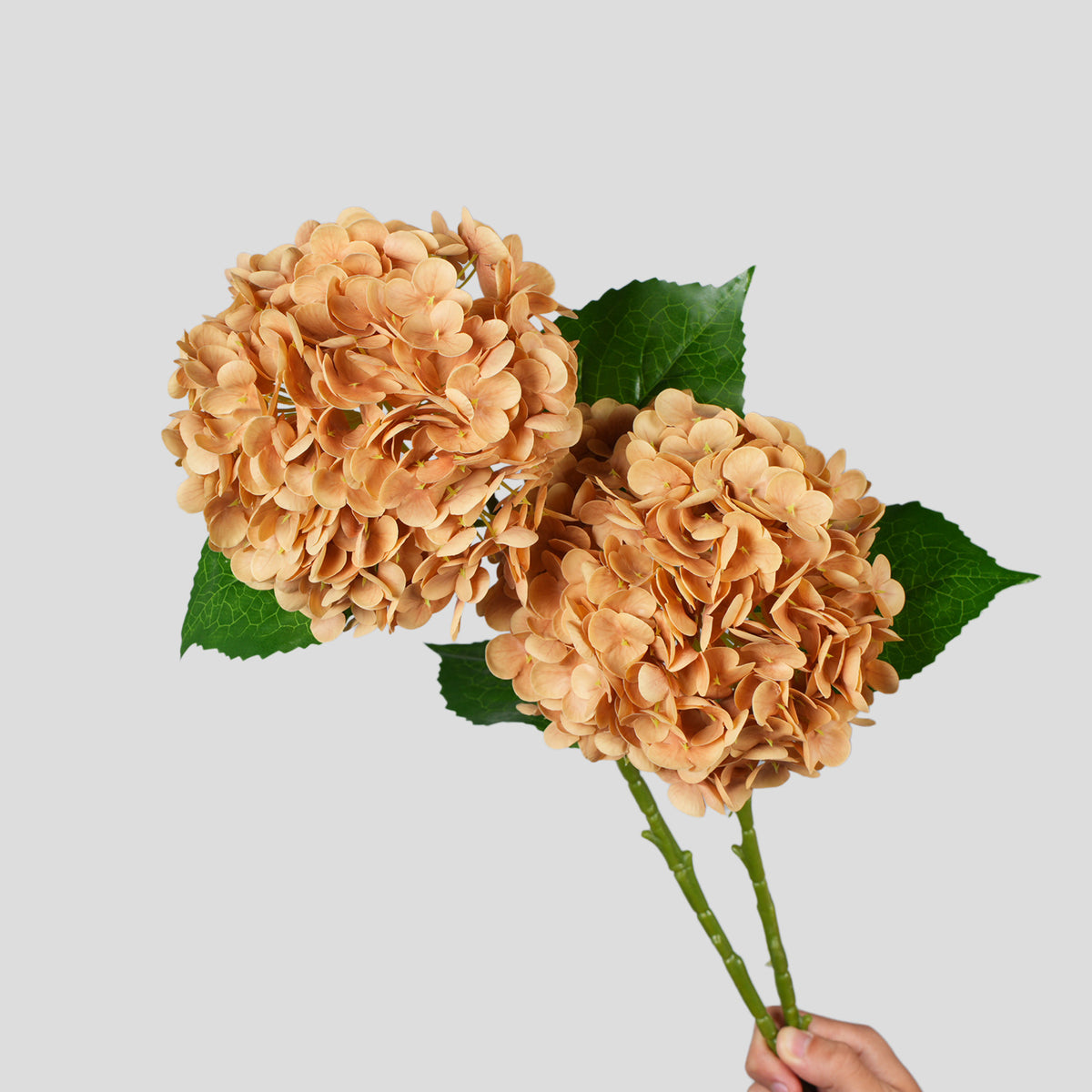 Hortensia Artificial de Plástico, Rama Única con 1 Flor, Estilo Campestre y Vintage, para Hogar, Bodas y Hoteles
