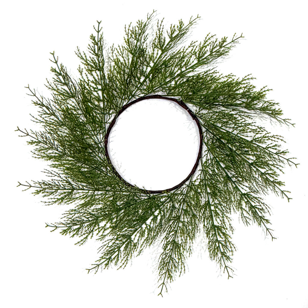 Pack de 2 Salvamanteles Corona de Pino y Ciprés Artificial, Plástico, Decoración de Mesa para Navidad, Hogar y Hoteles