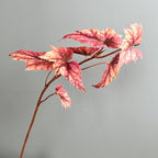 Planta artificial de begonia en arbusto, 71 cm de altura, decoración de plástico para exteriores e interiores
