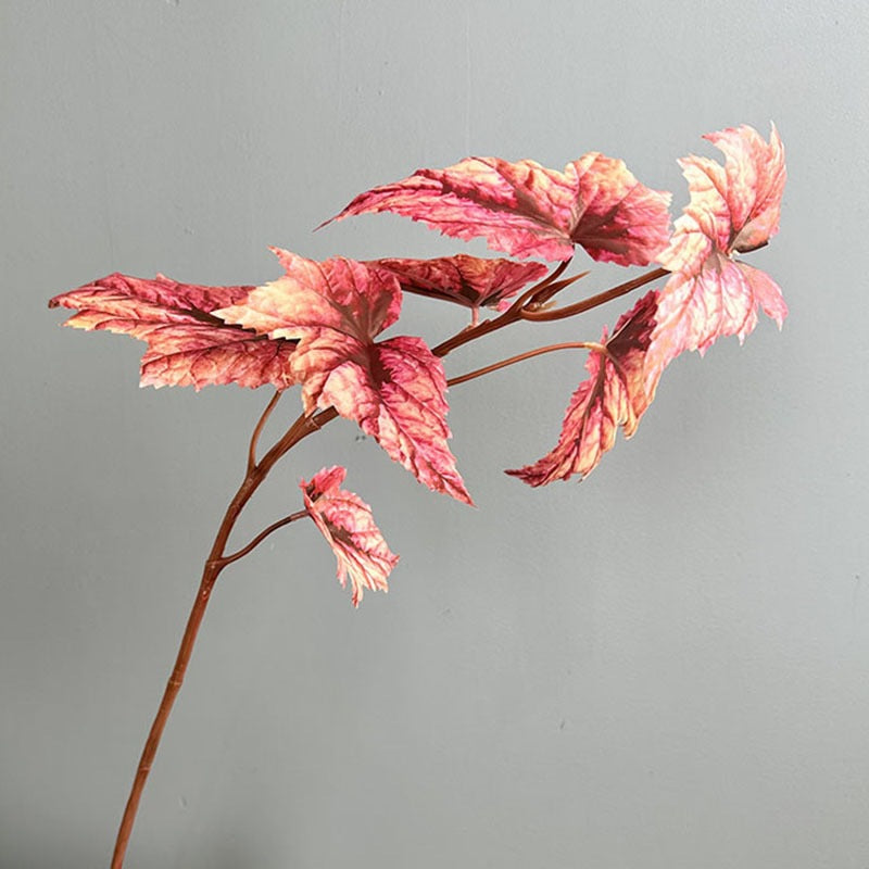 Planta artificial de begonia en arbusto, 71 cm de altura, decoración de plástico para exteriores e interiores