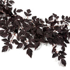 Enredadera artificial de hojas de trompeta, 180 cm, decoración de otoño con hojas rojas, para interiores y exteriores