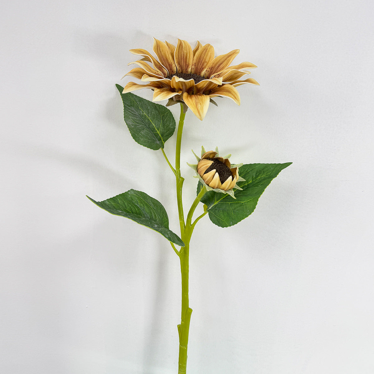 Girasol Artificial de 116 cm, 2 Flores, Decoración Moderna para Hogar y Eventos