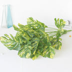 Hojas de monstera artificiales con resistencia a los rayos UV de 29" para jardín, balcón y terraza