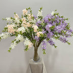 Arbusto de Lilas Artificial, Planta Decorativa de Plástico para Interior y Exterior, Ideal para Bodas, Hogar y Oficina