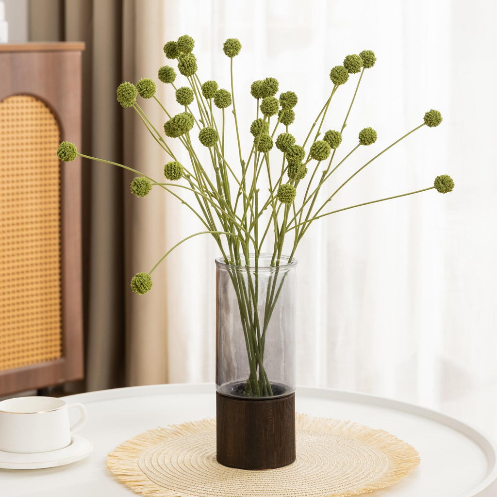 Ramo de Bolas Doradas Artificial, 4 Cabezas Plástico, Flor Decorativa para Salón, Oficina y Escaparate