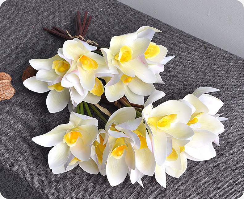 Orquídeas artificiales con tacto real de 10" para bodas y eventos - Rosa claro