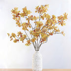 Rama artificial de campanillas con hojas de nandina, arbusto de 1 pieza en degradado otoñal, para salón, hotel o escaparate