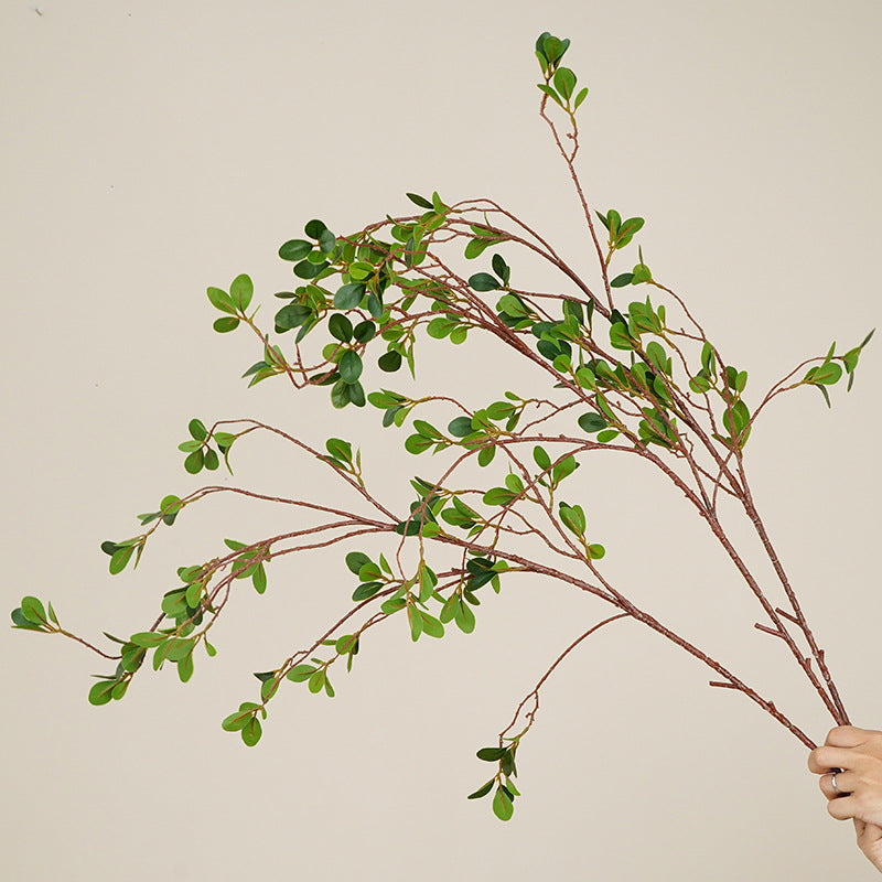 Rama Artificial de Hoja de Milán (Hoja de Ficus), Tallo Único, Efecto Natural, Estilo Nórdico, para Hogar, Oficina y Eventos