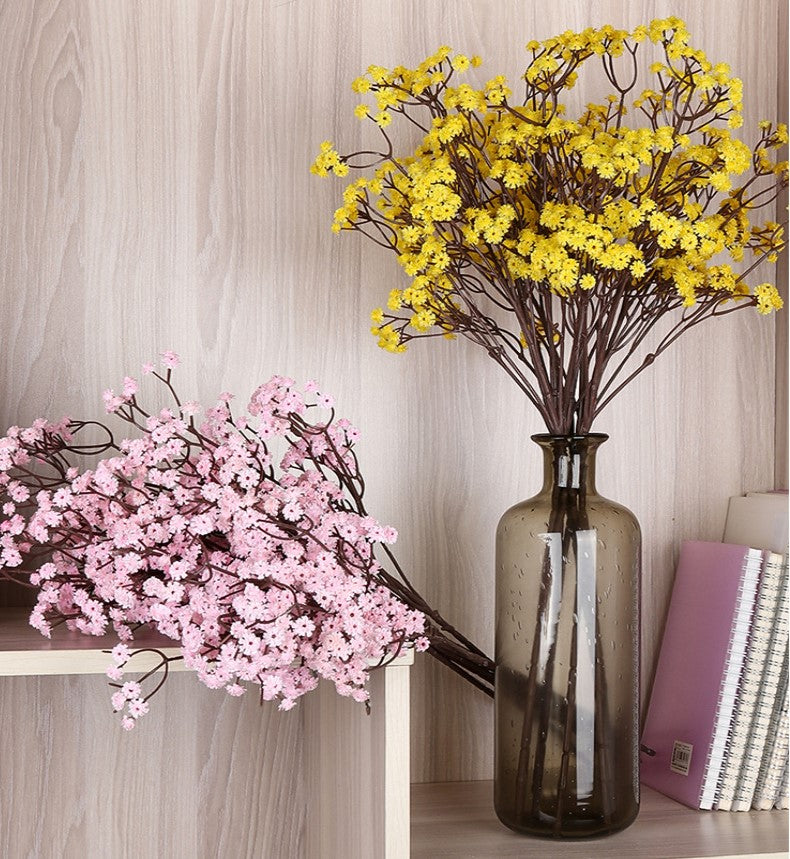 Paniculata artificial con resistencia a los rayos UV de 14" x 8" para jardín, balcón y terraza - Rosa