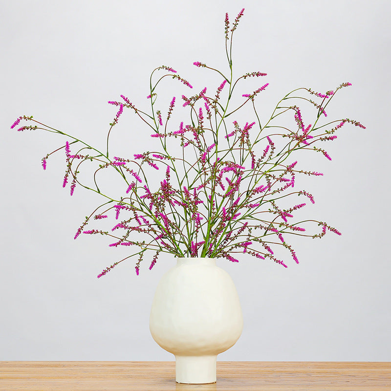 Planta artificial de lavanda y persicaria, tallo largo de 123 cm, decoración moderna para bodas y hogar