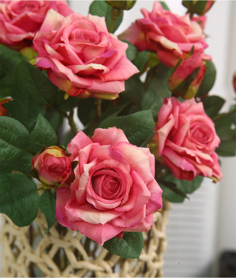 Rosas artificiales con tacto real de 18.5" para bodas y eventos