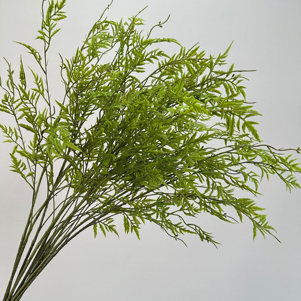 Planta Artificial Helecho Persa, Arbusto de Helechos con Hojas de Goma Blanda, Interior y Exterior