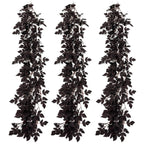 Enredadera artificial de hojas de trompeta, 180 cm, decoración de otoño con hojas rojas, para interiores y exteriores