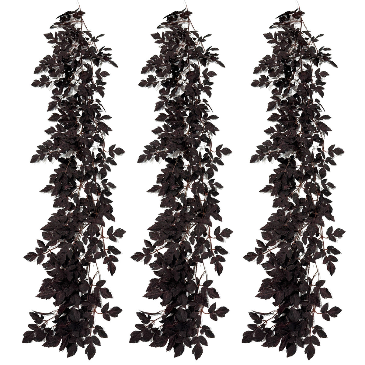 Enredadera artificial de hojas de trompeta, 180 cm, decoración de otoño con hojas rojas, para interiores y exteriores