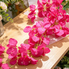 Guirnalda de Buganvilla Artificial Colgante, Enredadera de Plástico con 135 Flores, para Interior, Bodas y Escaparates