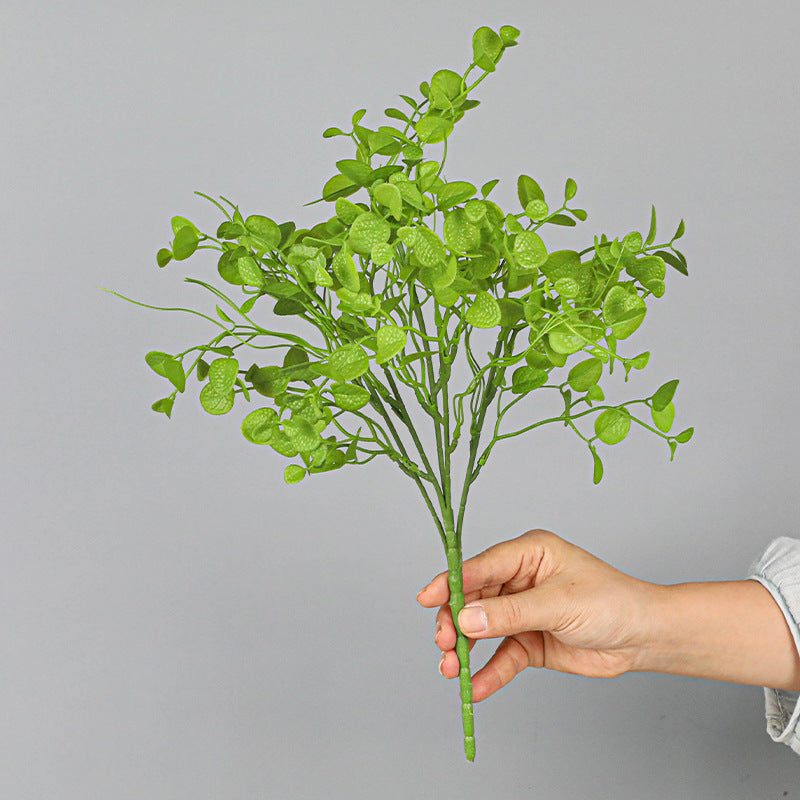 Ramo Artificial de Eucalipto, Dimple Grass y Hierba Persa, 1 Pieza en Forma de Mata, Plástico para Decoración Nórdica y Rústica