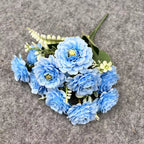Hibiscos artificiales para arreglos florales y proyectos DIY - Azul
