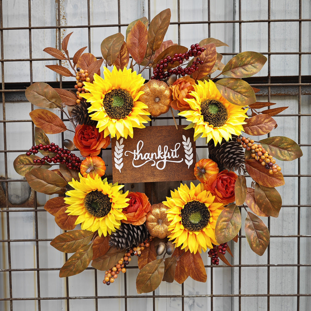 Girasoles artificiales de 19" x 19" para decoración de interiores
