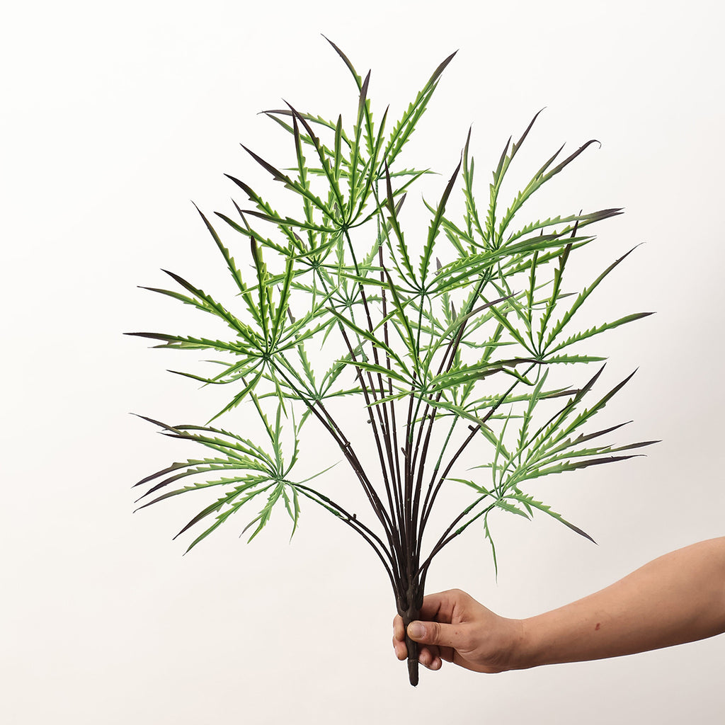 Planta Artificial Aralia Elegantissima (Falsa Aralia) Verde, Arbusto 1 Pieza de Plástico, Decoración Nórdica para Casa, Oficina y Escaparate