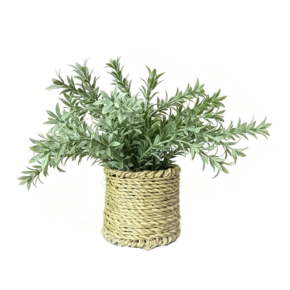 Planta Artificial Carrizo de la Pampa en Maceta Incluida, Plástico, Estilo Natural, Decoración para Interior y Exterior