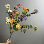 Ramita de Flores Artificiales de Hortensia de Madera, 85 cm, 6 Cabezas, Decoración para Hogar, Bodas y Oficinas