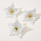 Flores de Pascua artificiales de 5" x 5" 50 piezas para decoración navideña