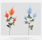 Planta artificial de loto azucena, tallo único con 3 flores, 103 cm, decoración de interior rustica y elegante