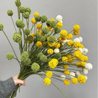 Ramo de Bolas Doradas Artificial, 4 Cabezas Plástico, Flor Decorativa para Salón, Oficina y Escaparate