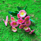 Ramo de Margaritas Artificiales Pequeñas, Mata Multicabeza Efecto Campestre, para Bodas, Hogar y Escaparates
