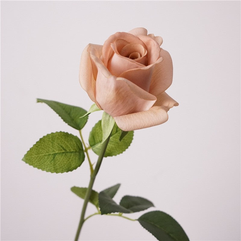 Rosa artificial de seda, tallo único 47 cm, 1 flor de 8.5 cm, decoración moderna para boda, hogar y oficina