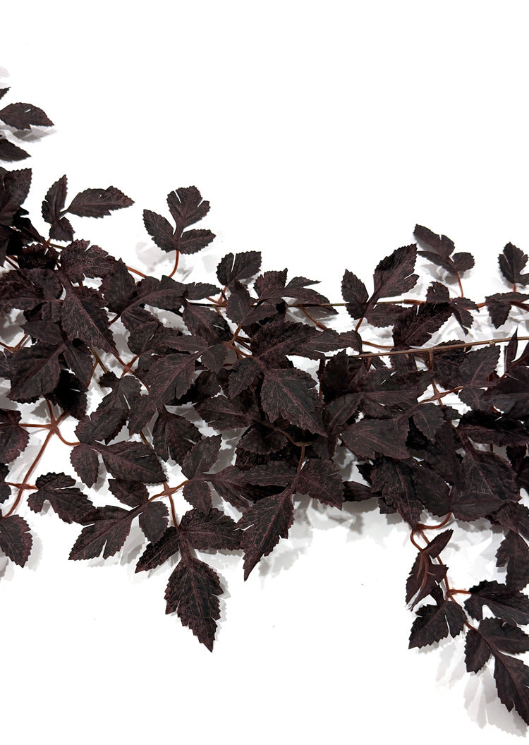 Enredadera artificial de hojas de trompeta, 180 cm, decoración de otoño con hojas rojas, para interiores y exteriores
