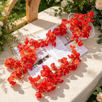 Guirnalda de Buganvilla Artificial Colgante, Enredadera de Plástico con 135 Flores, para Interior, Bodas y Escaparates