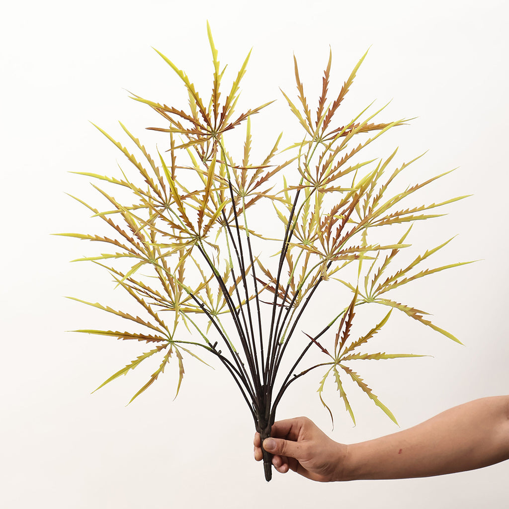 Planta Artificial Aralia Elegantissima (Falsa Aralia) Verde, Arbusto 1 Pieza de Plástico, Decoración Nórdica para Casa, Oficina y Escaparate