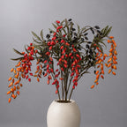 Planta artificial de bayas de Goji de 85 cm, decoración rústica para hogar, oficina y eventos