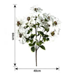 Rama artificial de flor de Pascua con 12 flores, 45 cm, decoración moderna para bodas y hogar