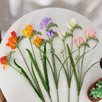 Arreglo floral de orquídea artificial, 6 flores, 60 cm, tejido de seda, decoración moderna para bodas, hogar y hoteles