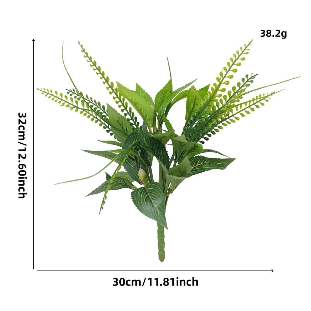 Composición de plantas artificiales - Ojo del diablo y Balsamina, 29 cm, decoración de escritorio u oficina
