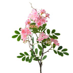 Flores artificiales de gardenia, tallo único con 30 flores, 74 cm, tejido de seda, decoración moderna para interiores