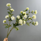 Ramita de Flores Artificiales de Hortensia de Madera, 85 cm, 6 Cabezas, Decoración para Hogar, Bodas y Oficinas