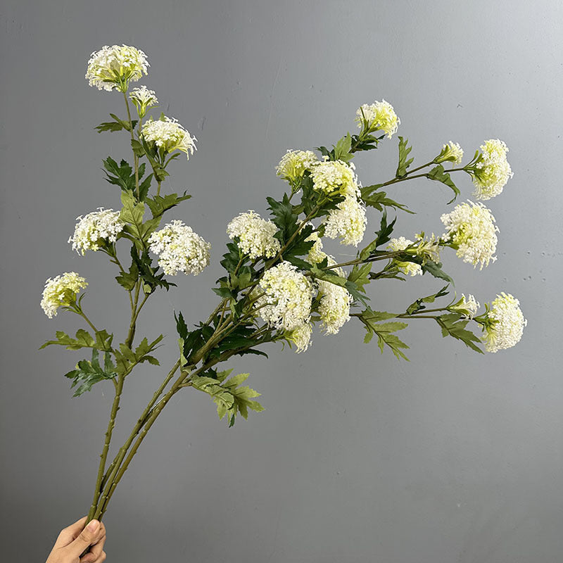 Ramita de Flores Artificiales de Hortensia de Madera, 85 cm, 6 Cabezas, Decoración para Hogar, Bodas y Oficinas